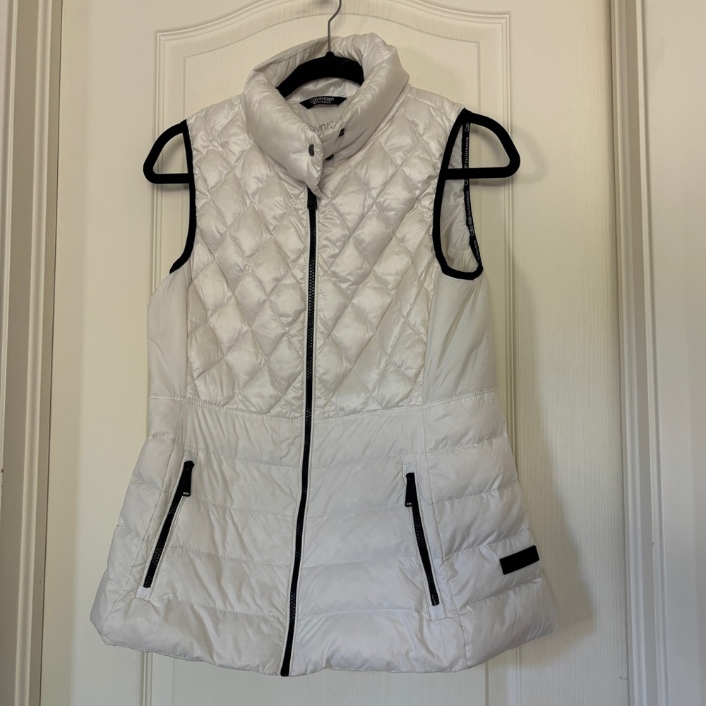 Calvin Klein Performance White Quilted Puffer Vest M